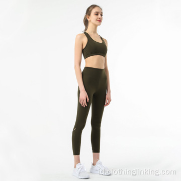 Pakaian Set Yoga dan Celana Legging Olahraga